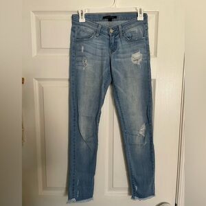 Flying Monkey Light Blue Distressed Skinny Leg Jeans size 24